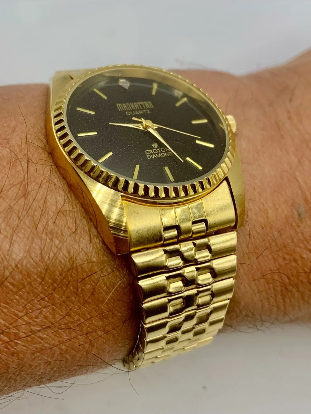 Vintage 1980s Croton Manhattan Diamond Men”s watch